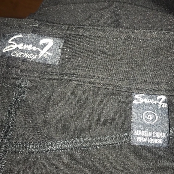 SEVEN JEANS BLACK LEGGINGS STRAIGHT PANTS - Picture 5 of 5